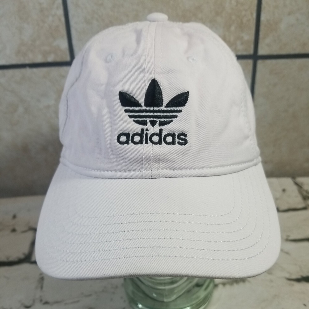 Adidas Hat Womens Pale Light Pink Tri-Fold Logo‎ Strapback Adjustable Ball Cap